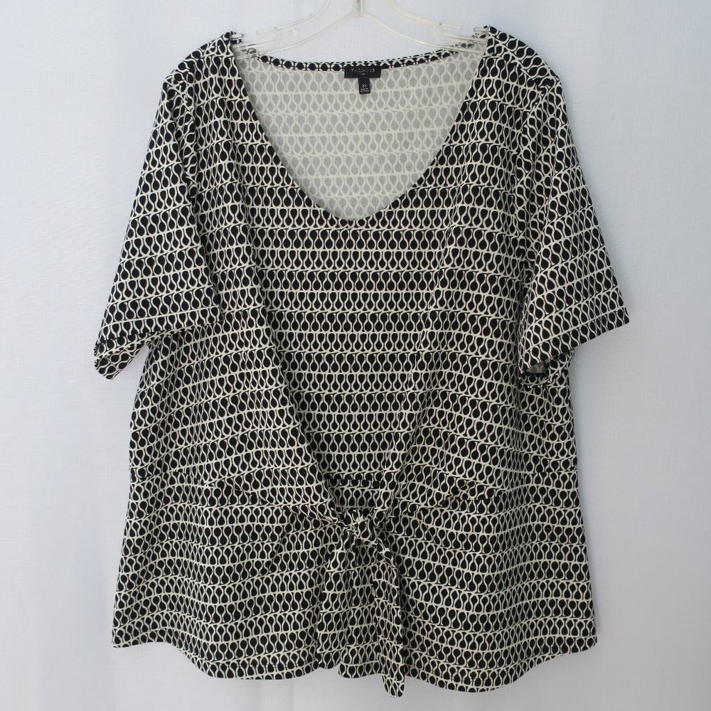 TALBOTS Front Tie Peplum Top